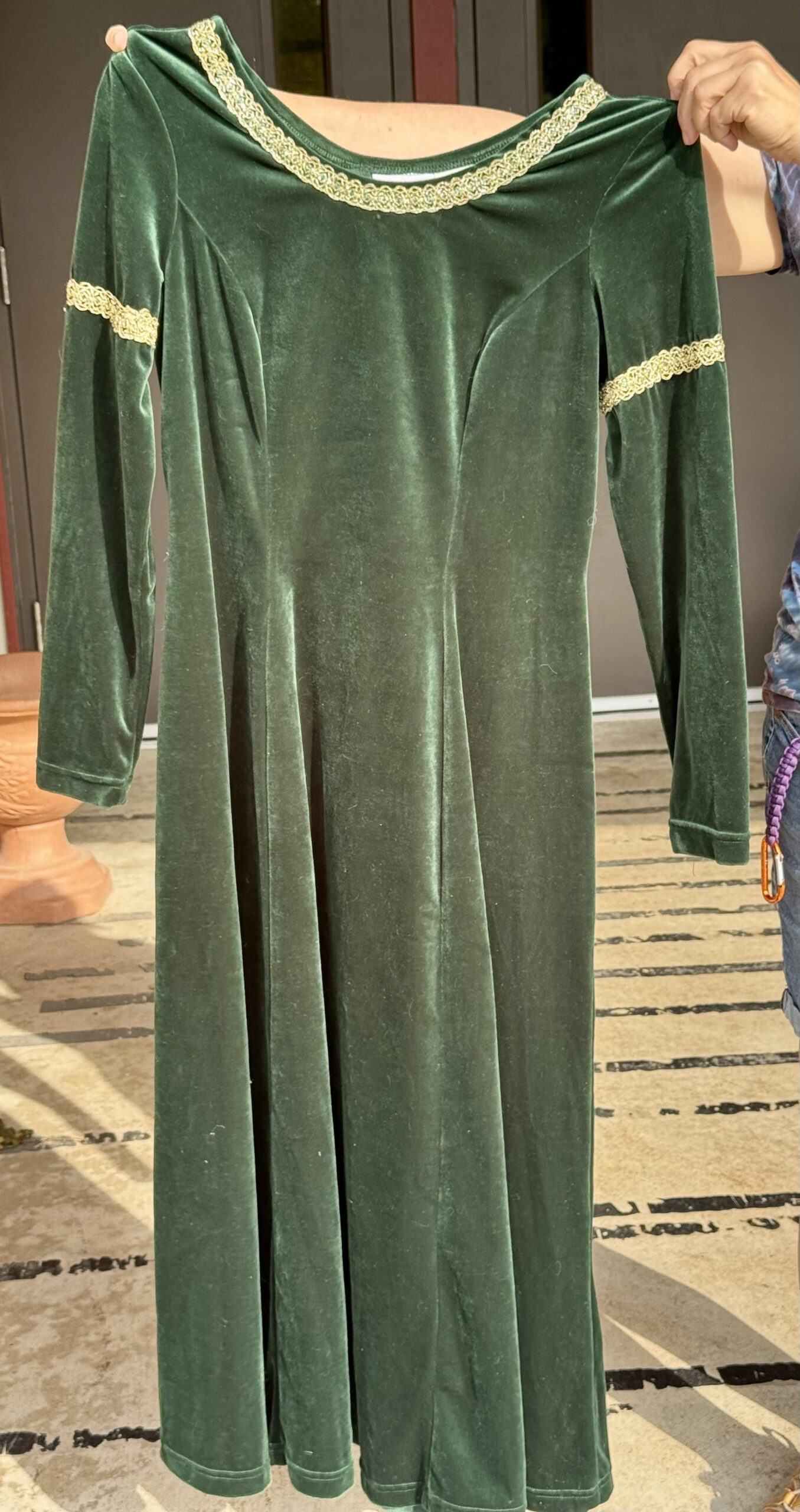 Green Velvet Dress